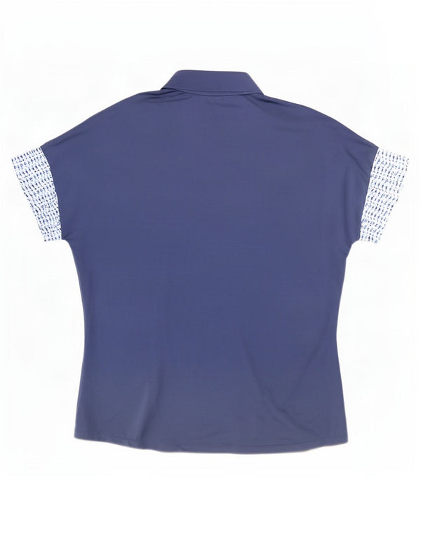 Adidas Herren-T-Shirt mit Reißverschluss, XL, Marineblau meliert