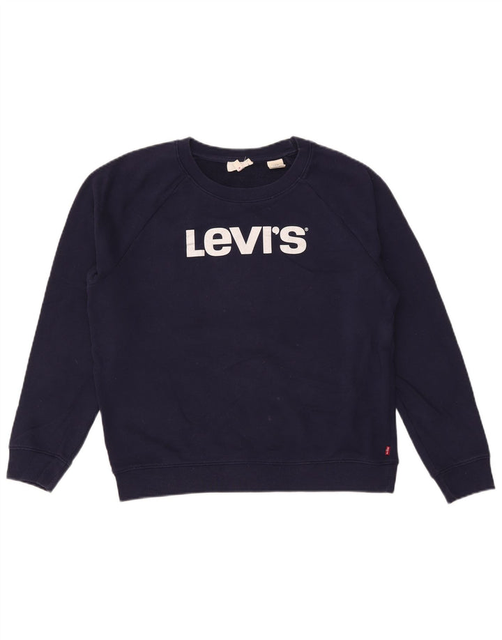Levi's Damen-Sweatshirt mit Grafik-Übergröße, Gr. 10, Marineblau