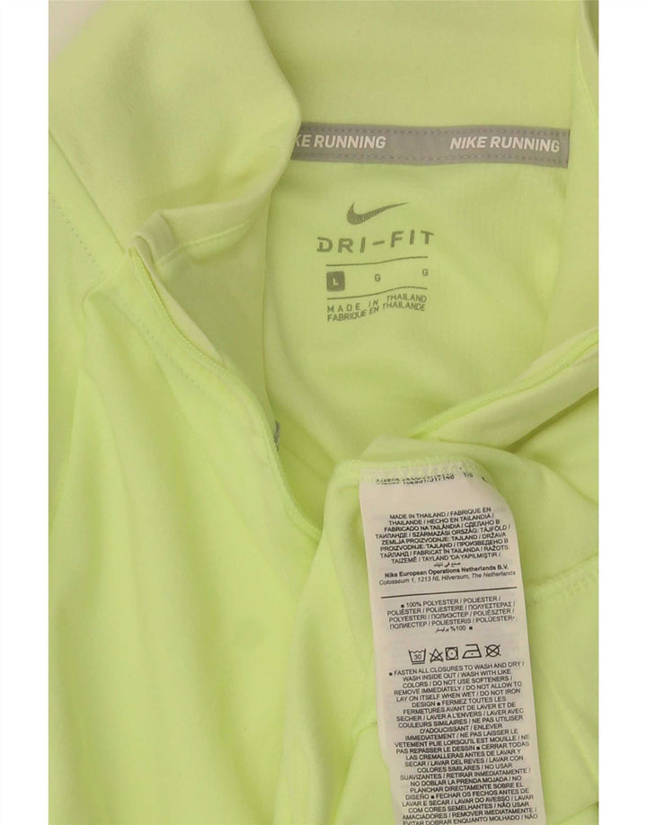 Nike Herren-Top mit langen Ärmeln, groß, grünes Polyester