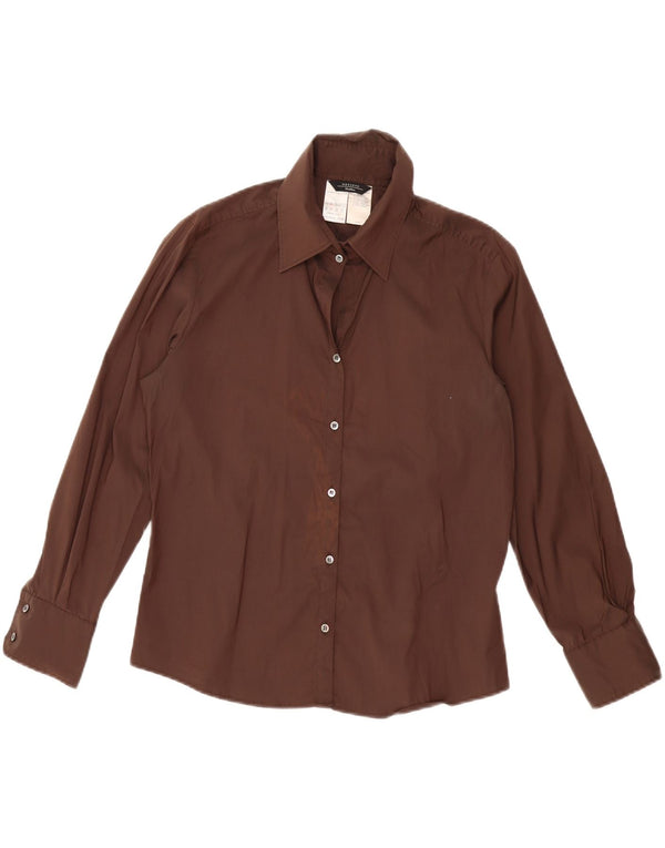 WEEKEND Damen-Hemd UK 16, groß, braune Baumwolle