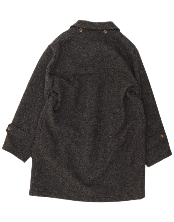 Vintage Herren Dufflecoat IT 46 Kleine grau gefleckte Wolle