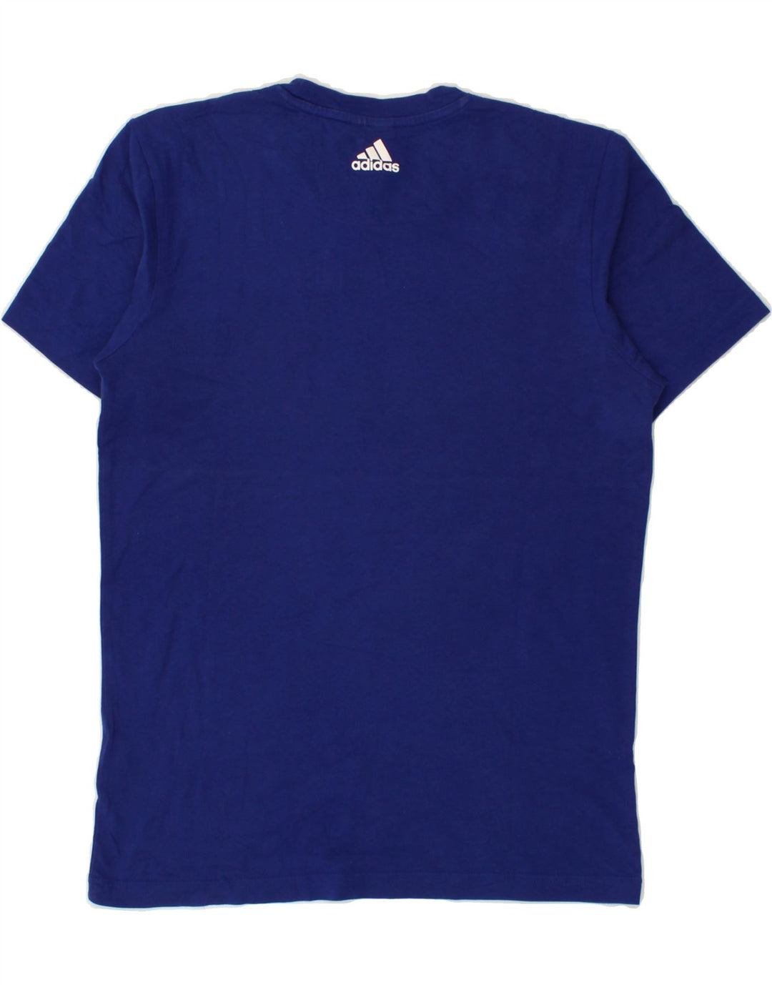 ADIDAS Mens Graphic T-Shirt Top Small Blue Cotton Vintage Adidas and Second-Hand Adidas from Messina Hembry 