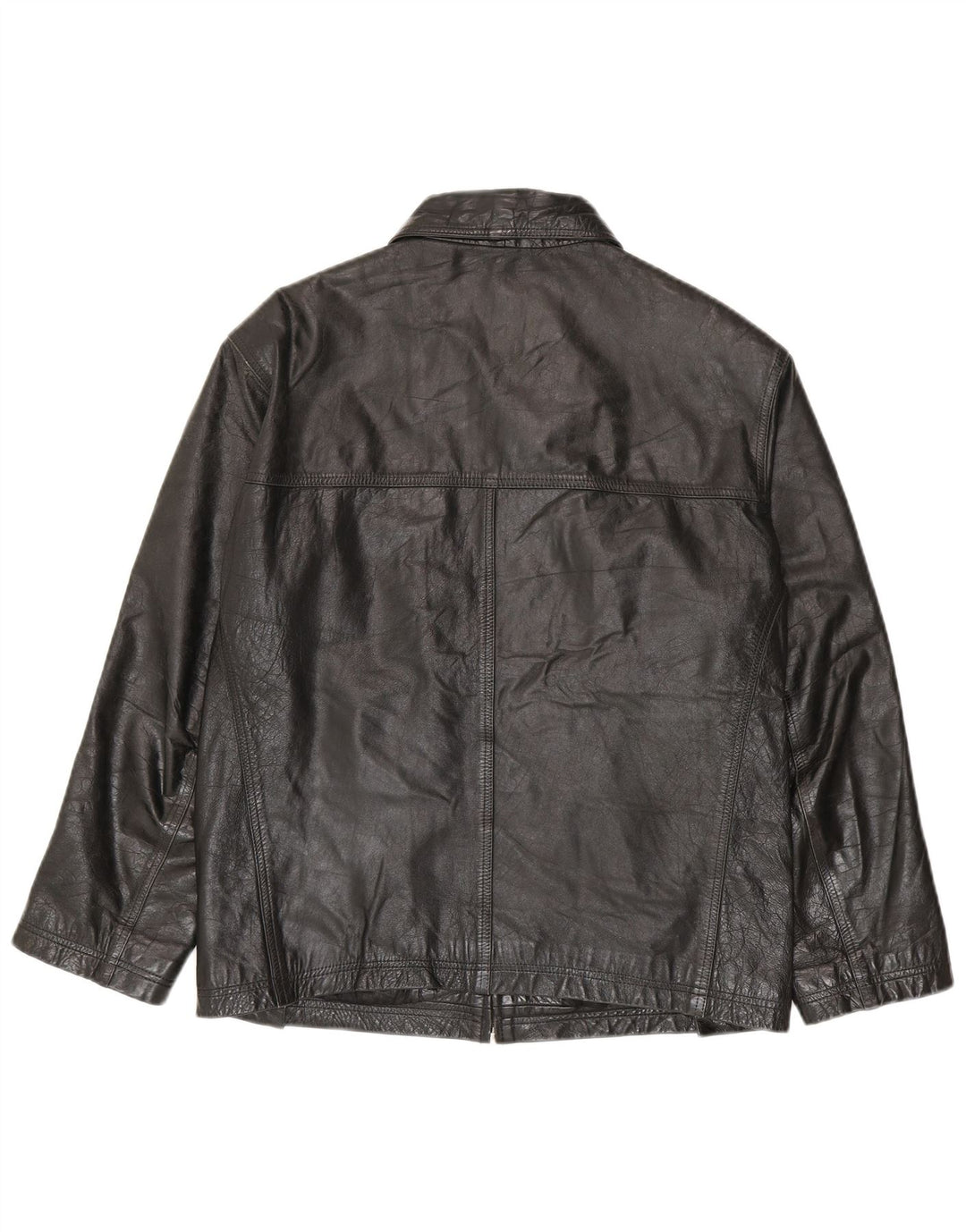 Vintage Herren Lederjacke UK 36 Small Schwarz