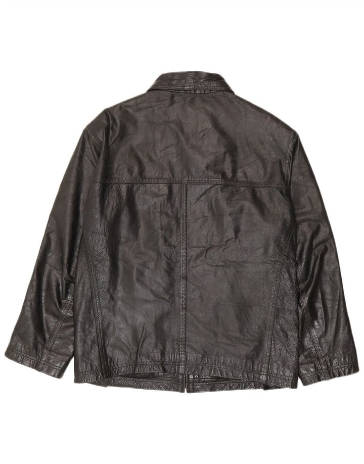 Vintage Herren Lederjacke UK 36 Small Schwarz