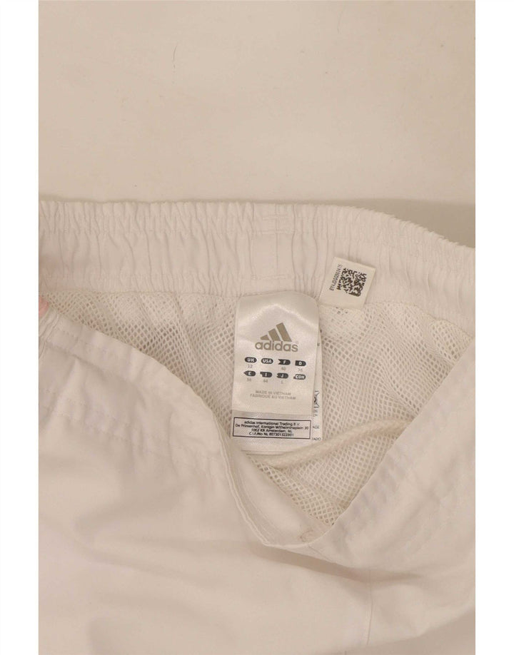 Adidas Damen Capri-Trainingshose, UK 12, Mittelweiß, Polyester