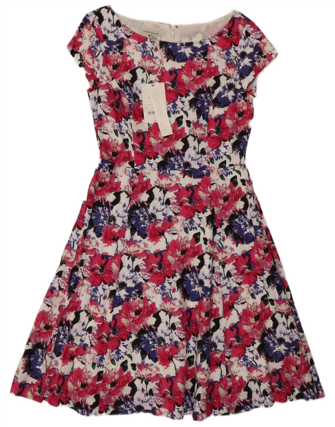 Laura Ashley Damen-Freizeitkleid, Größe M, mehrfarbig, Blumenmuster, UK 12