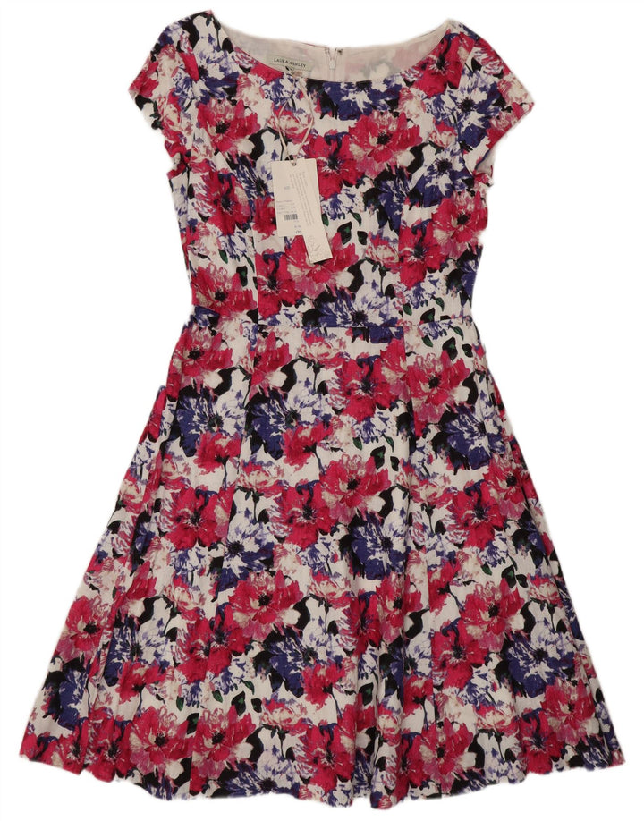 Laura Ashley Damen-Freizeitkleid, Größe M, mehrfarbig, Blumenmuster, UK 12