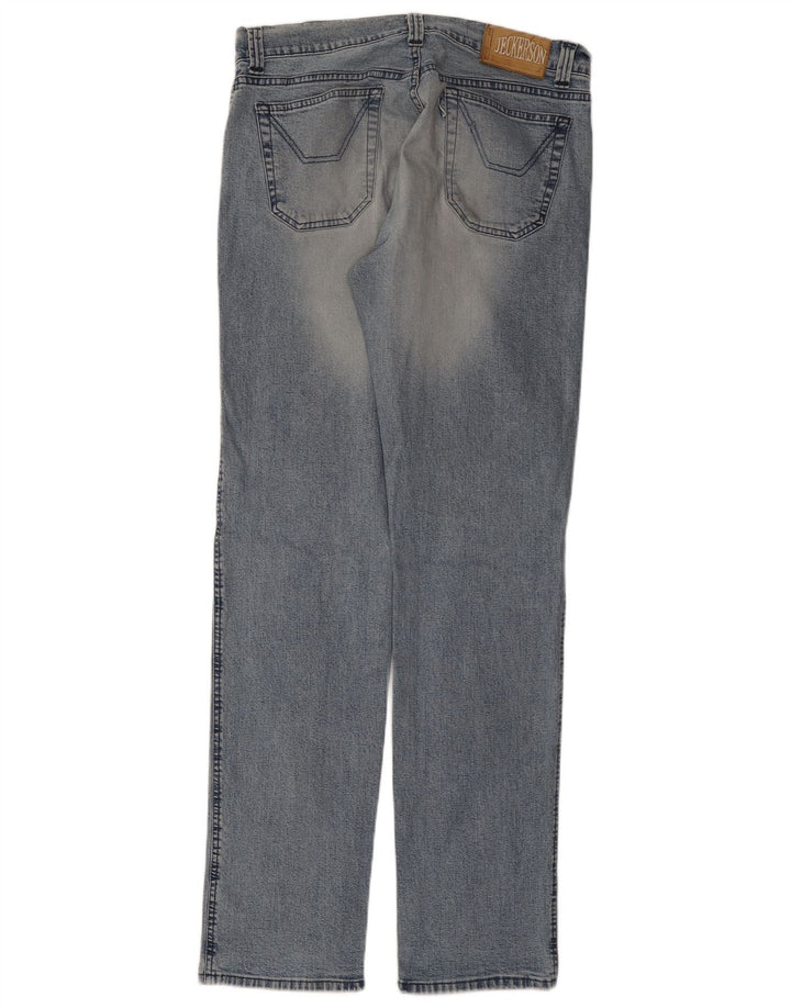 Jeckerson Herren Straight Jeans W34 L33 Blaue Baumwolle