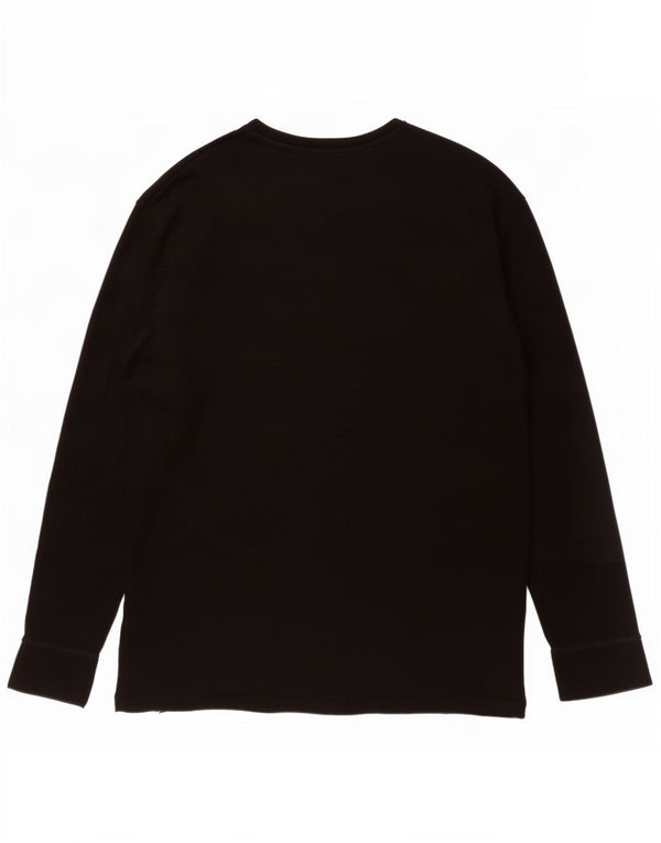 Marks & Spencer Herren-Pullover mit U-Boot-Ausschnitt, große schwarze Wolle