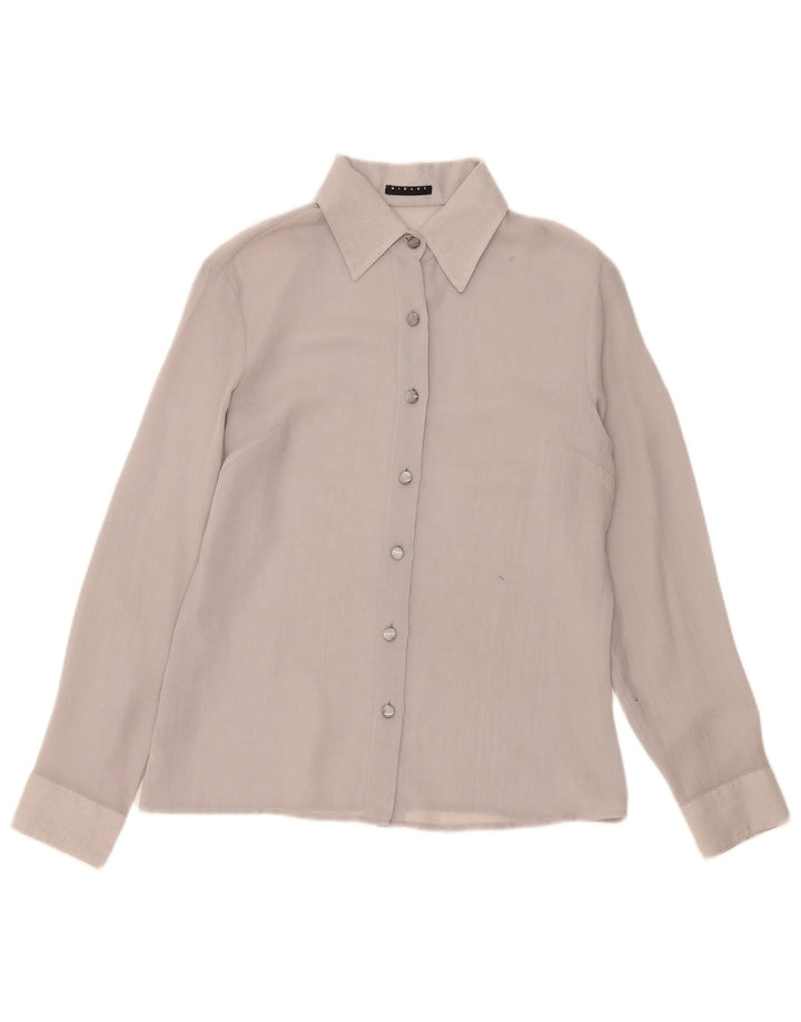 Sisley Damen Hemd UK 14 Mittelgrau