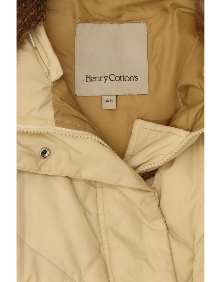 Henry Cottons Damen Wattierter Mantel IT 46 Large Beige