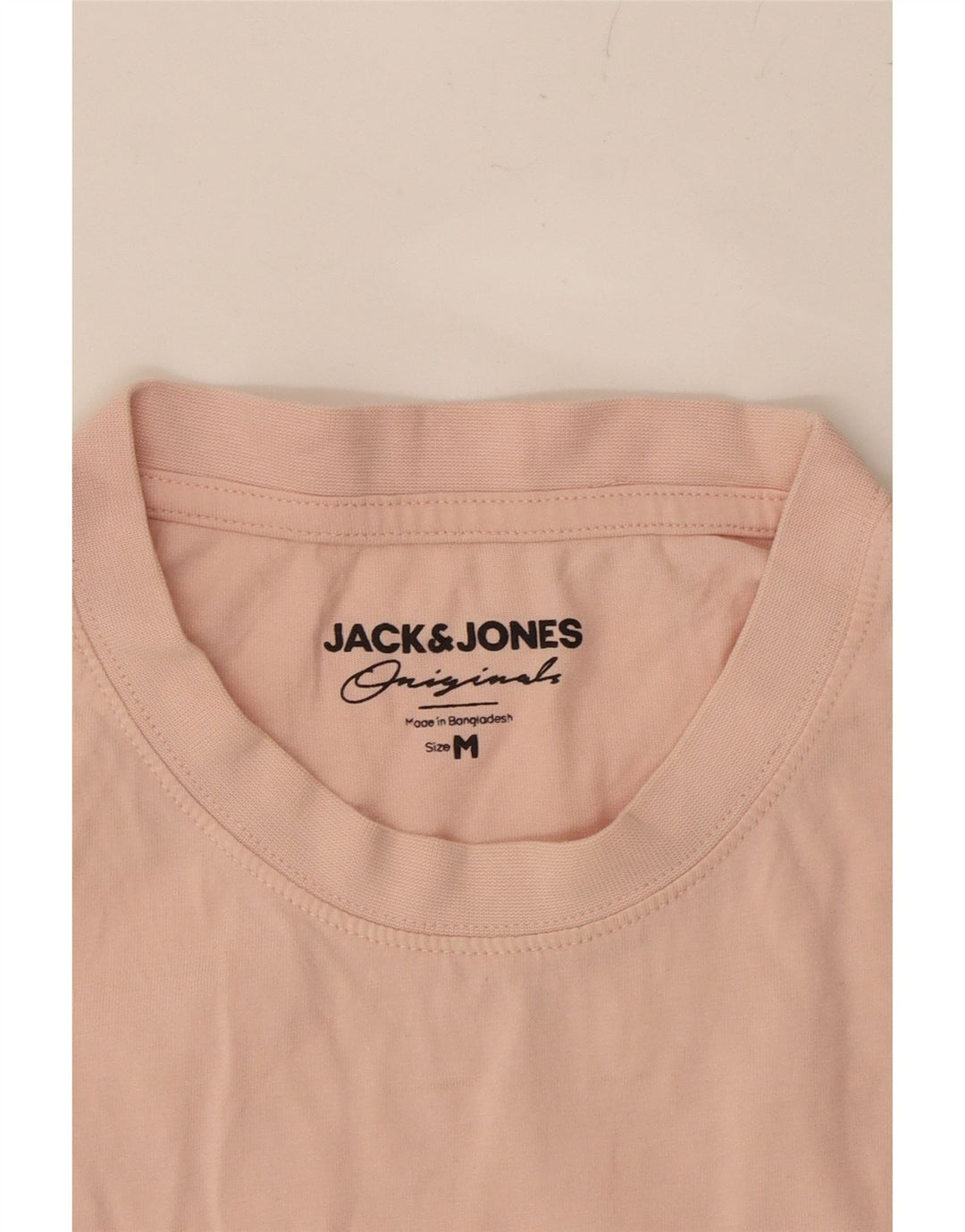 JACK & JONES Mens T-Shirt Top Medium Pink Cotton Vintage Jack & Jones and Second-Hand Jack & Jones from Messina Hembry 