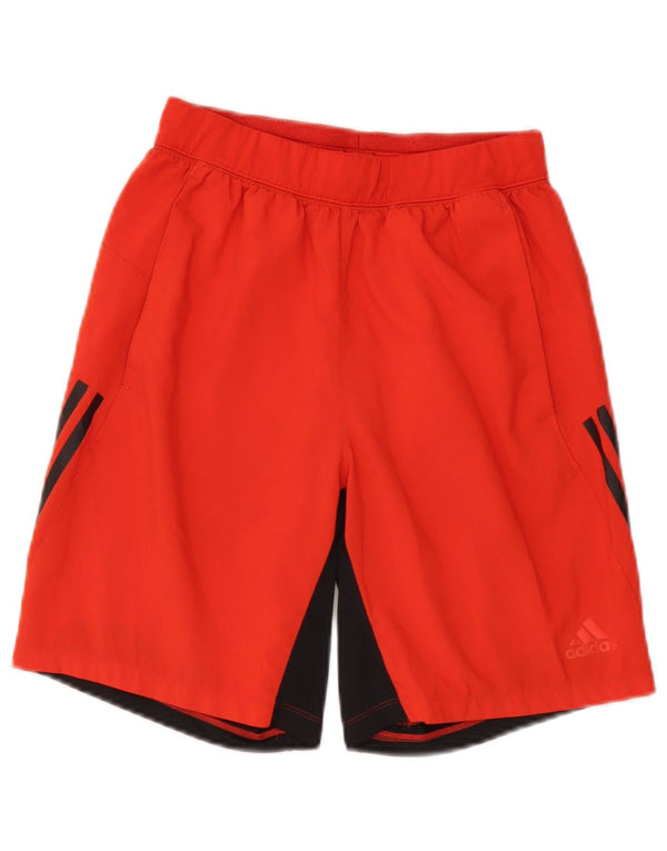 Adidas Herren Climalite Sport Shorts Small Rot Colourblock Polyester