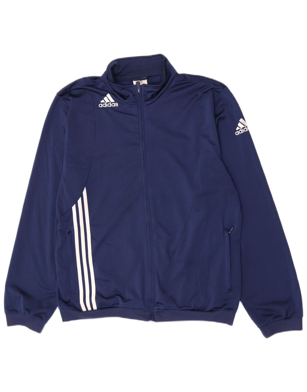 Adidas Herren-Trainingsanzugoberteil mit Grafik, UK, Größe 44/46, groß, marineblau, Polyester