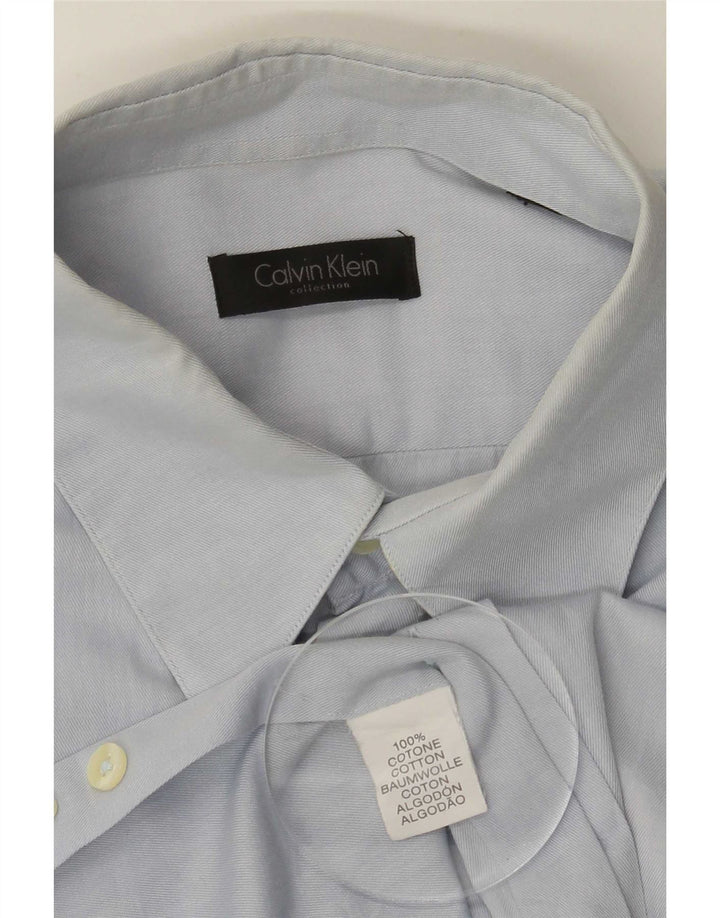 Calvin Klein Herrenhemd, große blaue Baumwolle