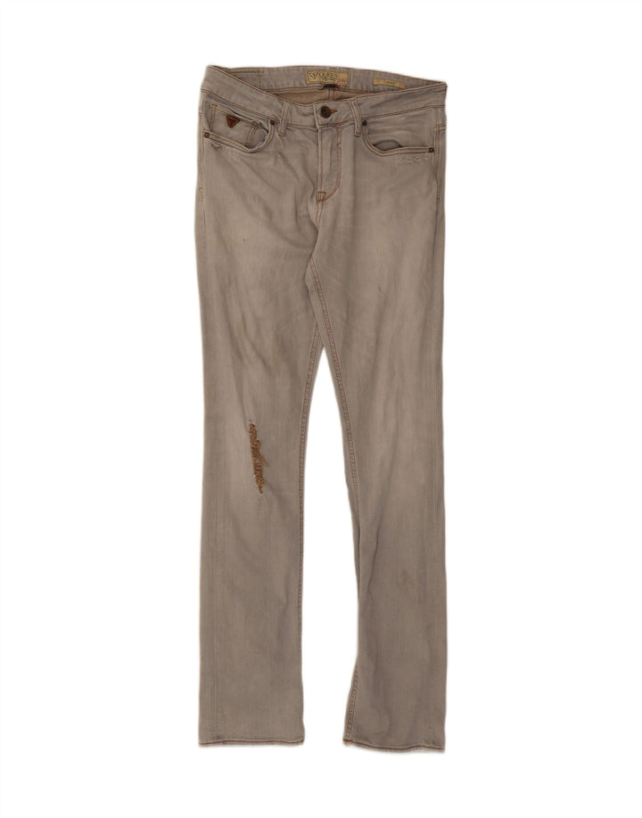 GUESS Herren Distressed Skinny Jeans W32 L32 Graue Baumwolle
