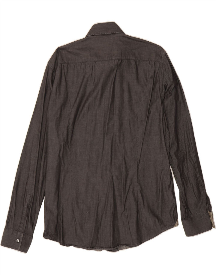 HUGO BOSS Mens Slim Fit Shirt Large Grey Vintage Hugo Boss and Second-Hand Hugo Boss from Messina Hembry 