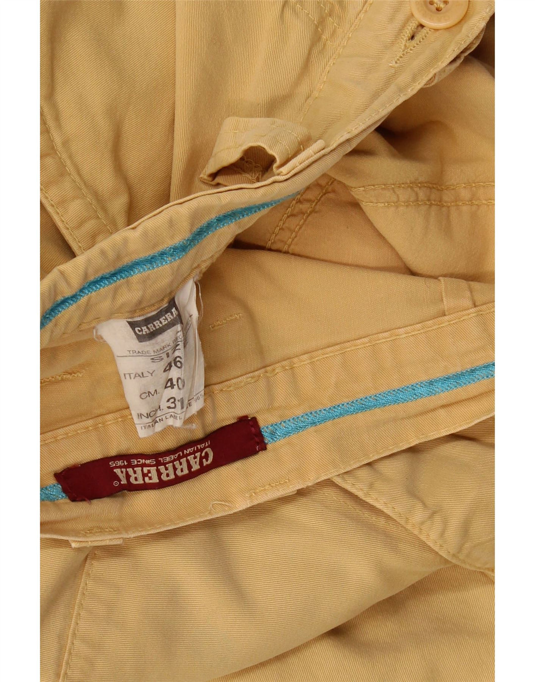 CARRERA Herren Cargoshorts IT 46 Small W31 Gelbe Baumwolle