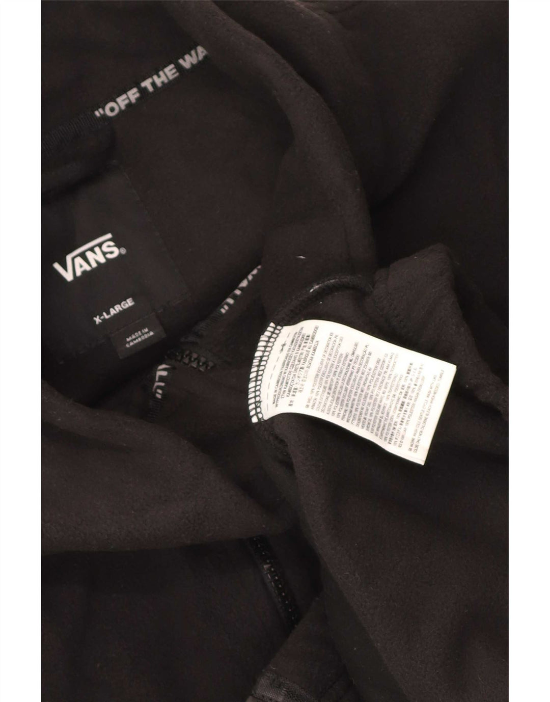 Vans Herren-Fleecejacke mit Grafik, UK 42, XL, Schwarz, Polyester