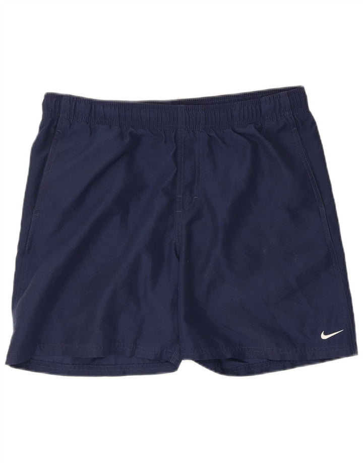Nike Herren-Badeshorts mit Grafik, Größe S, Marineblau, Polyester