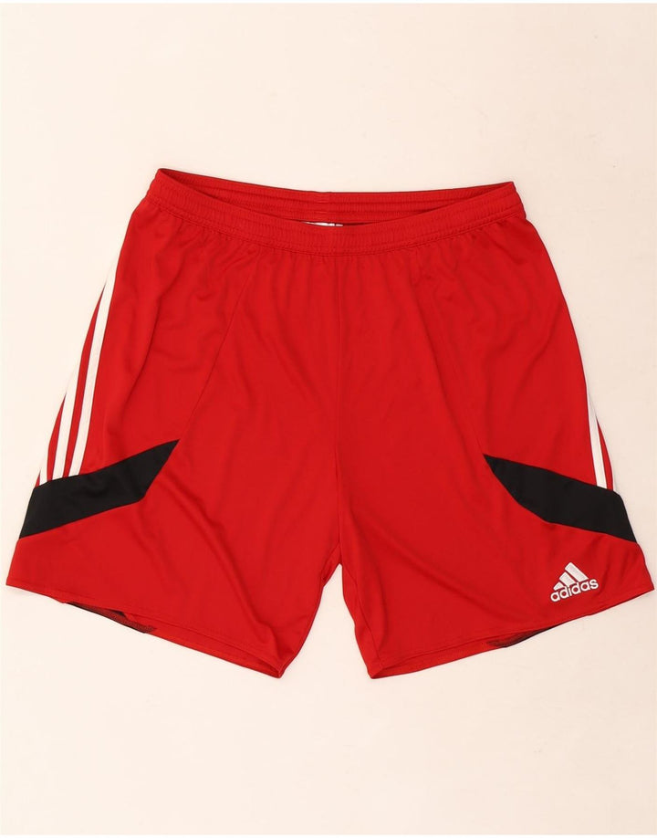 Adidas Herren Climalite Sportshorts, großes rotes Farbblock-Polyester