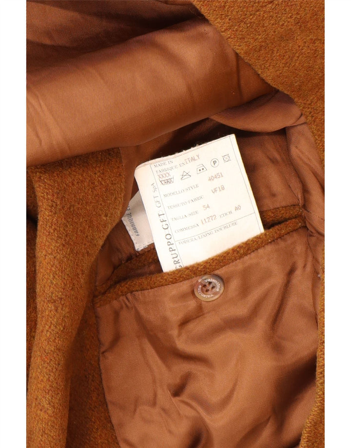 Valentino Herren 2-Knopf-Blazerjacke IT 54 2XL Braune Schurwolle