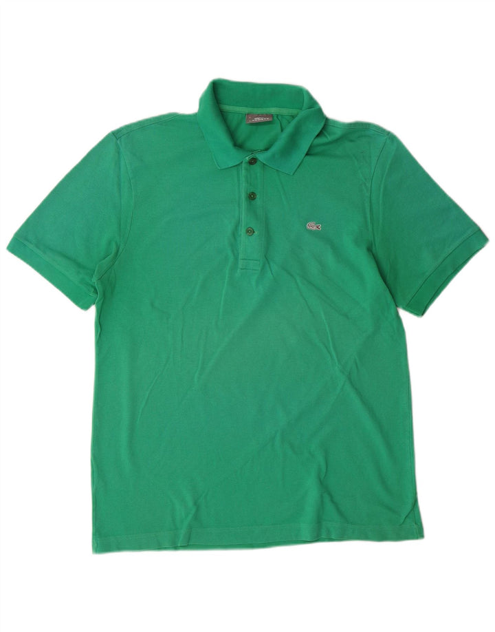 LACOSTE Herren-Poloshirt, Größe 5, große grüne Baumwolle