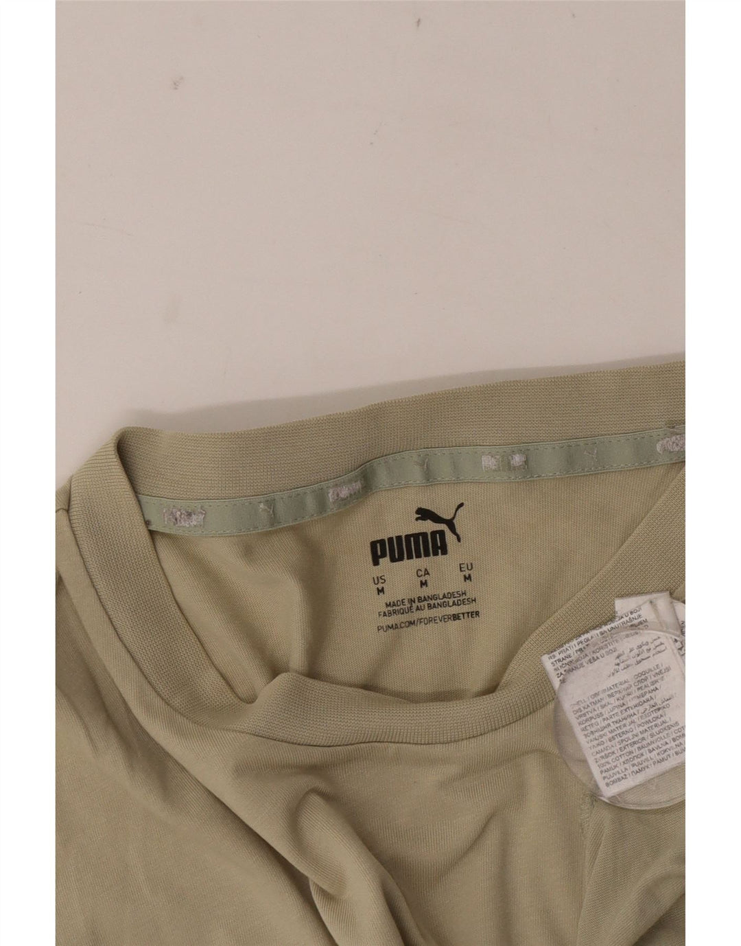 Puma Herren Grafik-T-Shirt-Oberteil aus mittlerer Khaki-Farbblock-Baumwolle