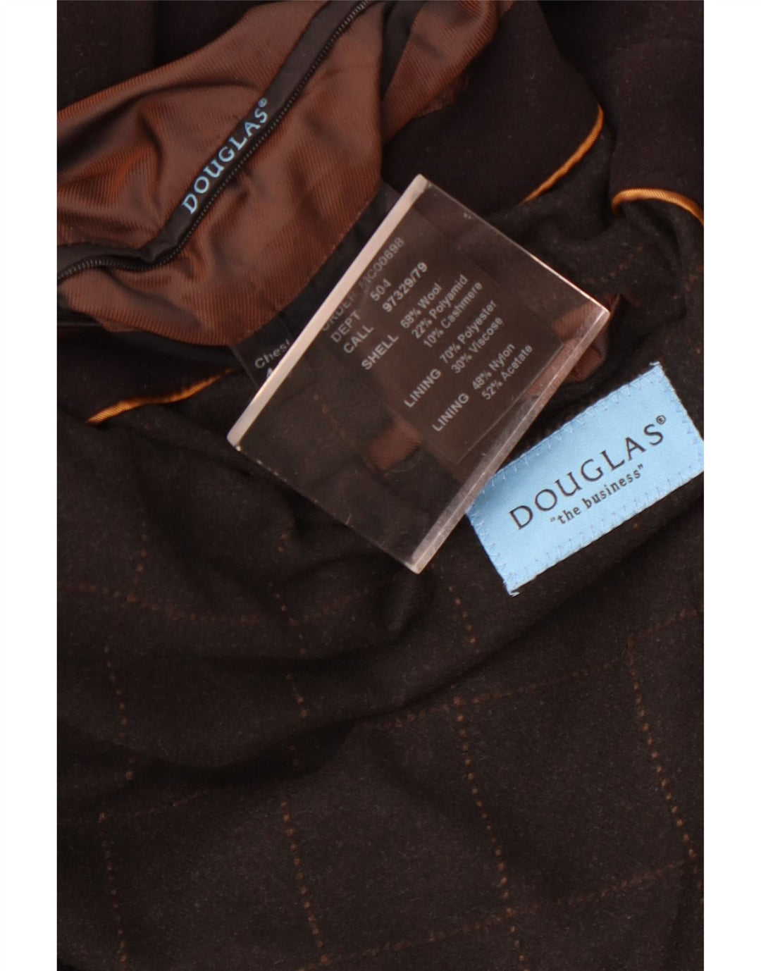 Douglas Herrenmantel IT 44 XS Marineblaue Wolle