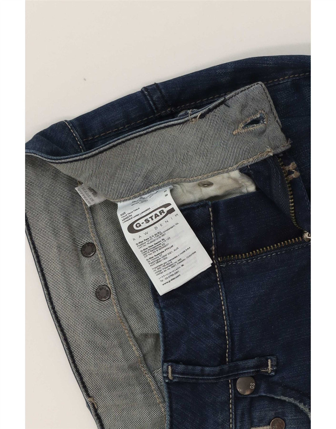 G-Star Damen Raw Bootcut Jeans W25 L27 Blaue Baumwolle