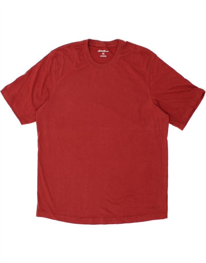 EDDIE BAUER Mens T-Shirt Top XL Red Cotton Vintage Eddie Bauer and Second-Hand Eddie Bauer from Messina Hembry 