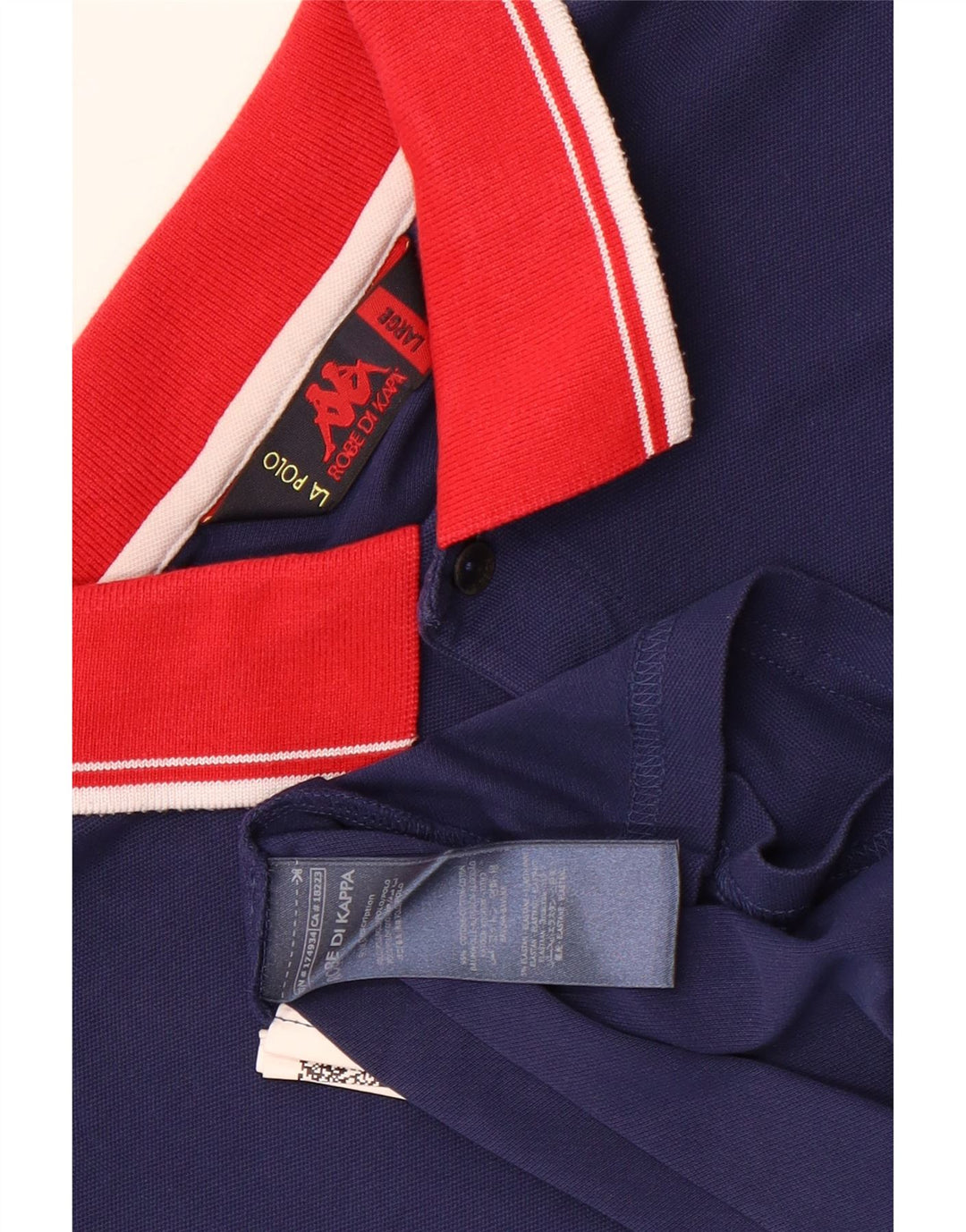 Kappa Herren-Poloshirt, große marineblaue Baumwolle