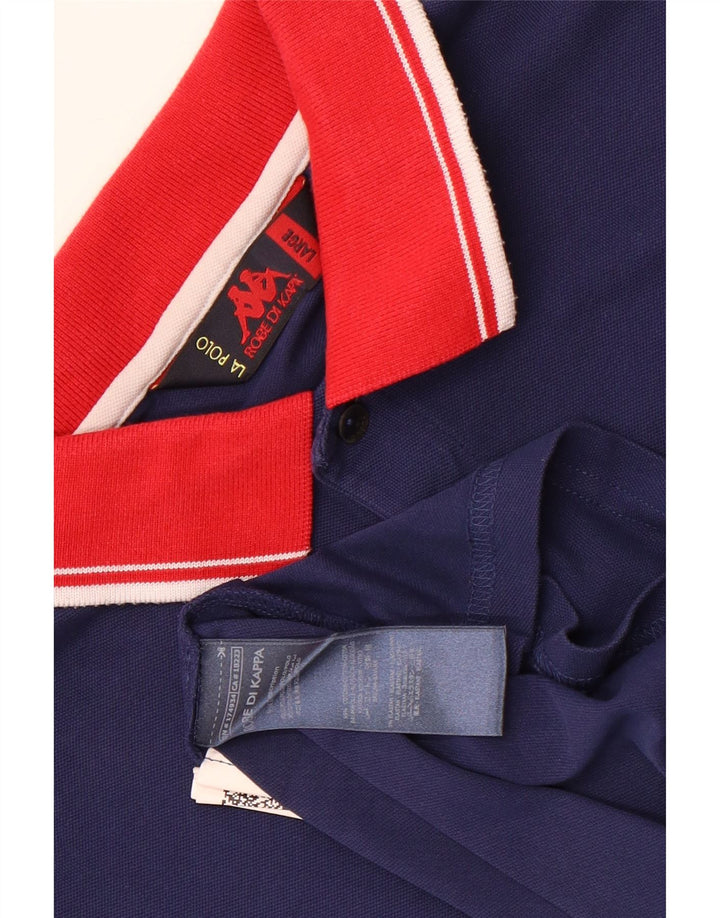 Kappa Herren-Poloshirt, große marineblaue Baumwolle