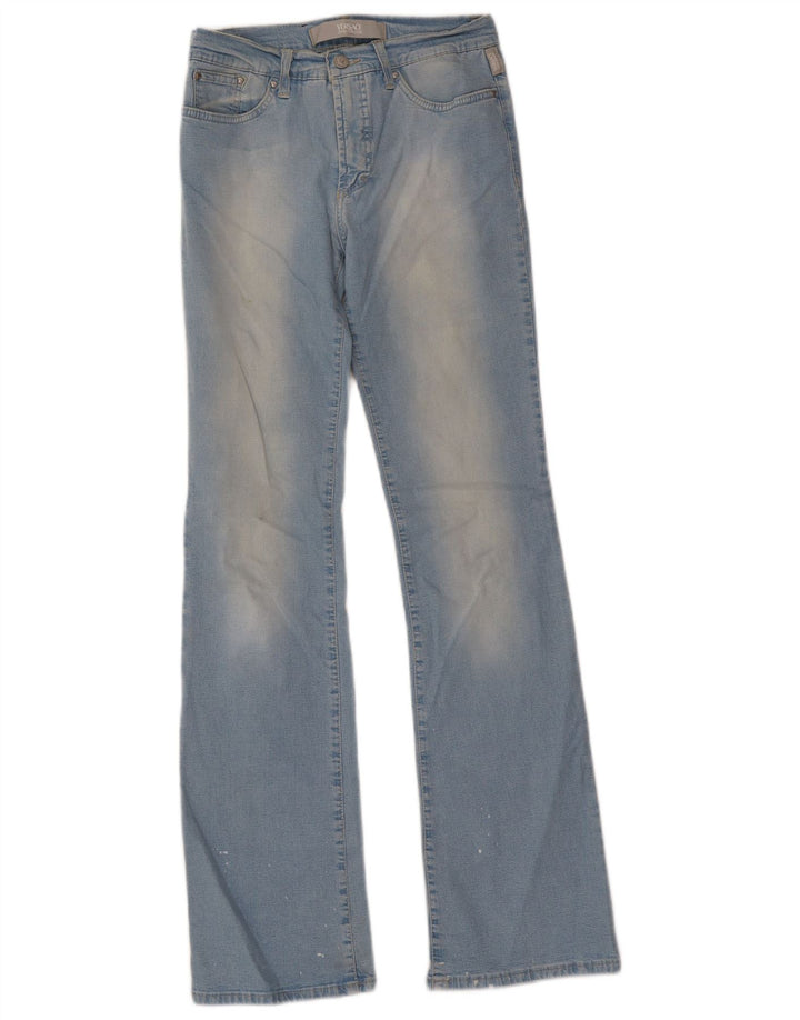 Versace Damen Schlagjeans W29 L32 Blaue Baumwolle
