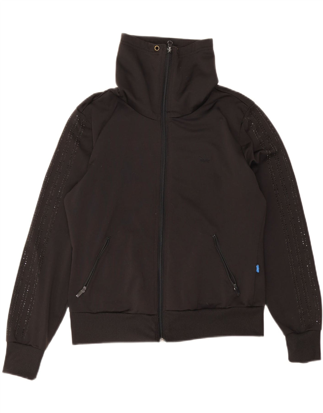 Adidas Damen Graphic Trainingsanzug Top Jacke IT 38 XS Schwarz Polyester