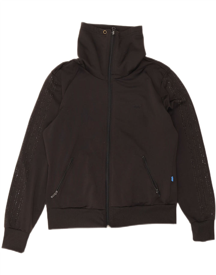 Adidas Damen Graphic Trainingsanzug Top Jacke IT 38 XS Schwarz Polyester