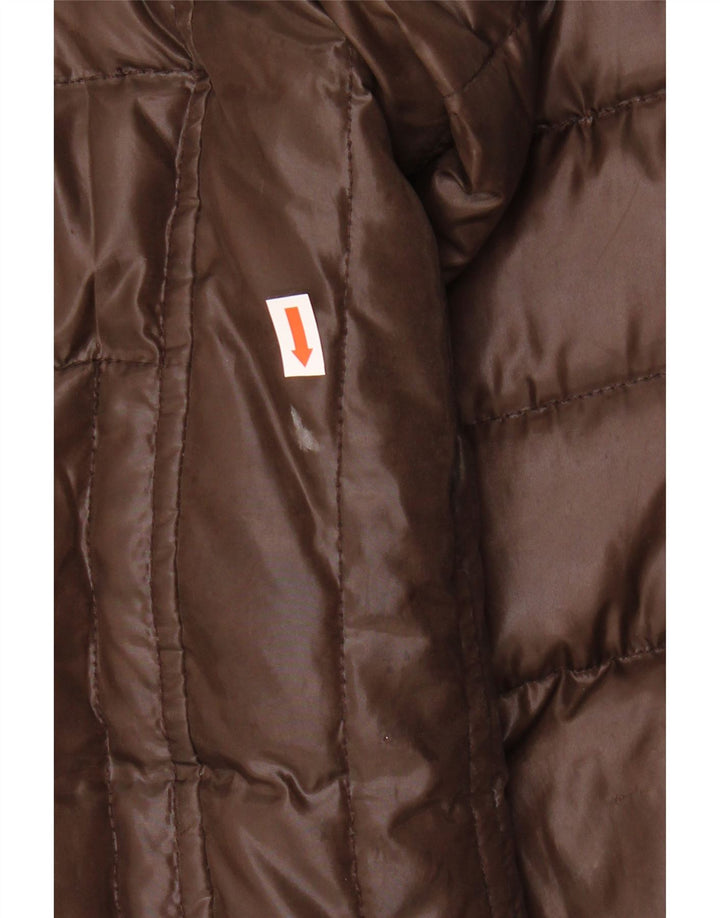 Fay Damen Wattierte Jacke UK 10 Small Braun Polyamid