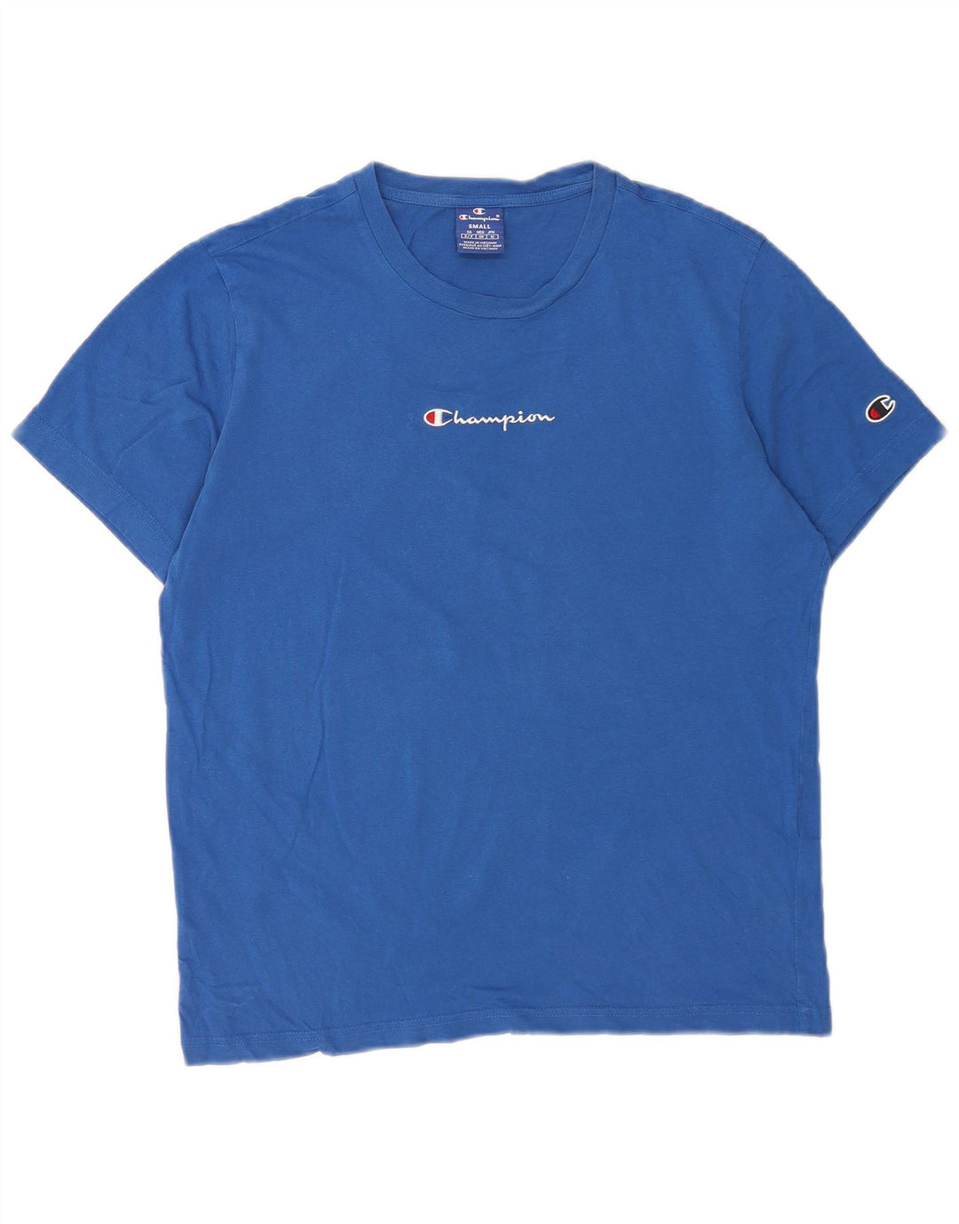 Champion Herren-T-Shirt mit Grafik, Größe S, Blau, Baumwolle
