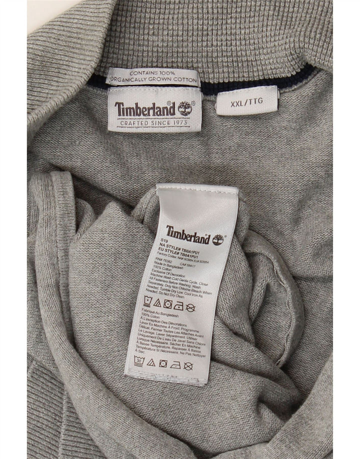 Timberland Herren Strickjacke 2XL Grau Baumwolle