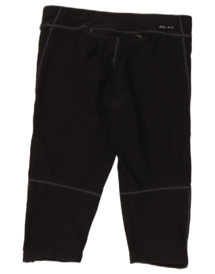 Nike Damen Dri Fit Capri Leggings UK 10 Small Schwarz Polyester