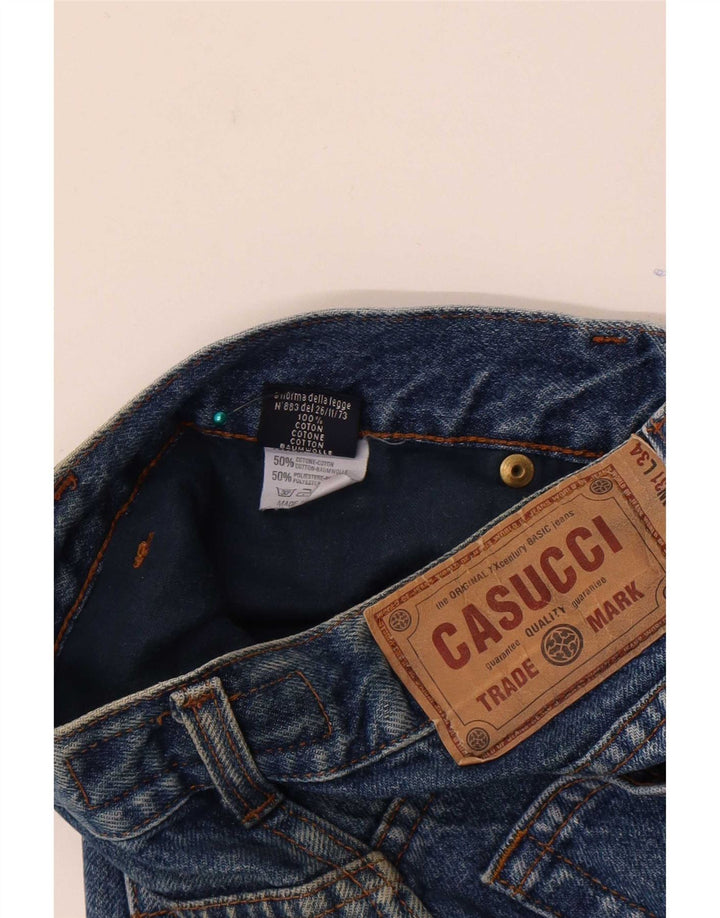 Casucci Damen-Jeans mit hoher Taille, W31, L32, blaue Baumwolle