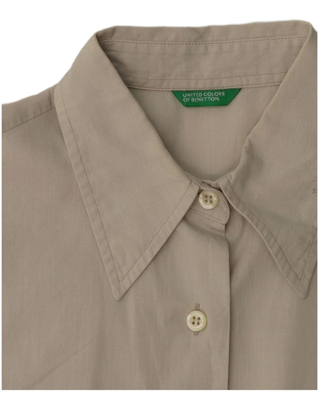 BENETTON Damen-Hemd UK 14 Mittelgrau