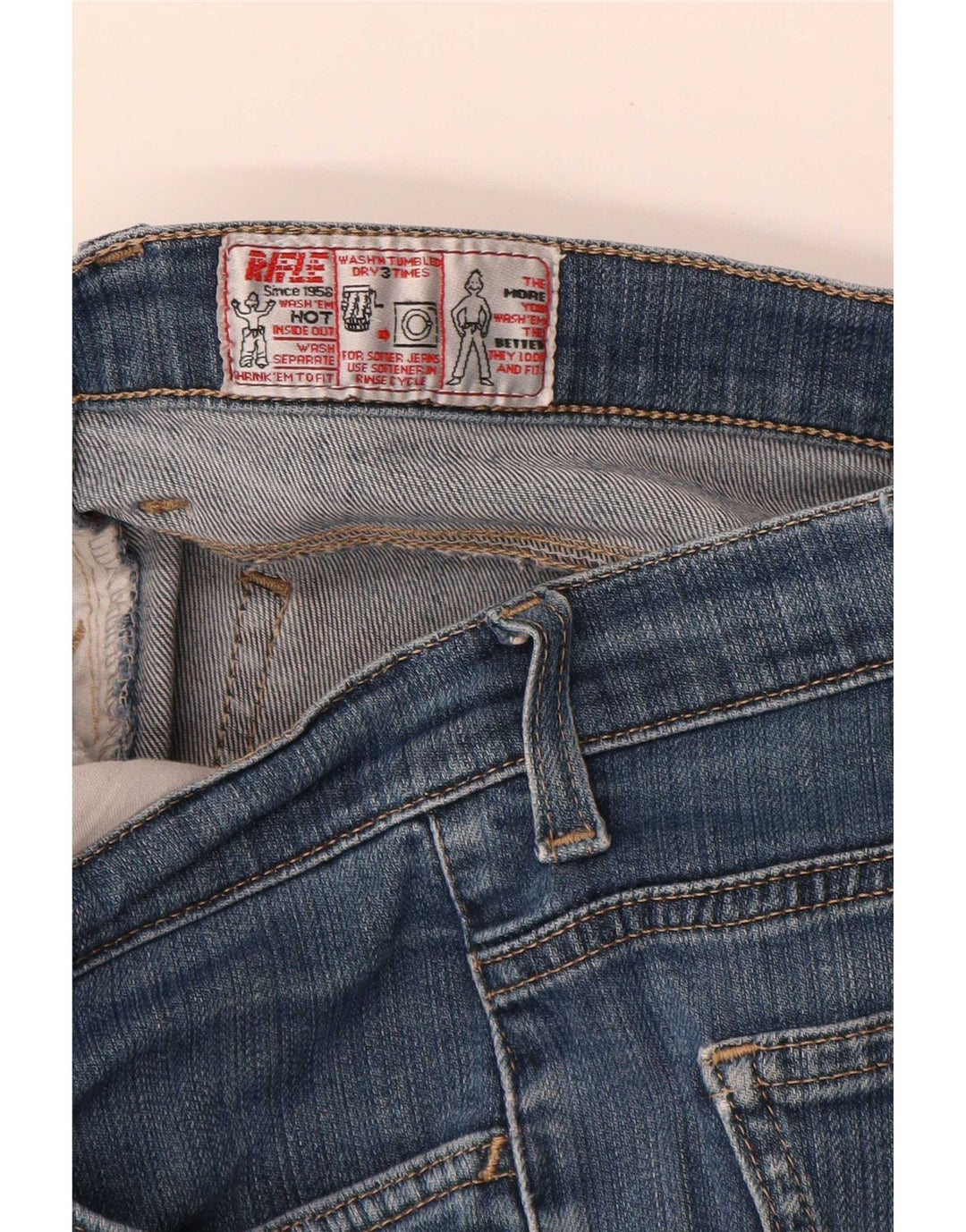 Rifle Damen Bootcut Jeans W28 L30 Blau