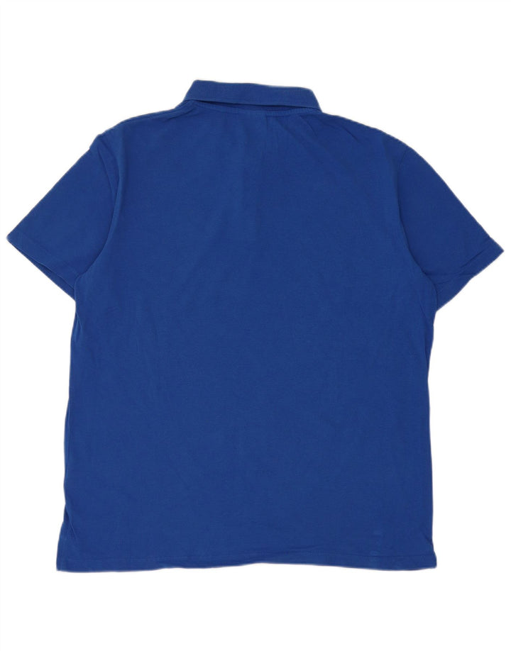 Diadora Herren-Poloshirt aus mittelblauer Baumwolle