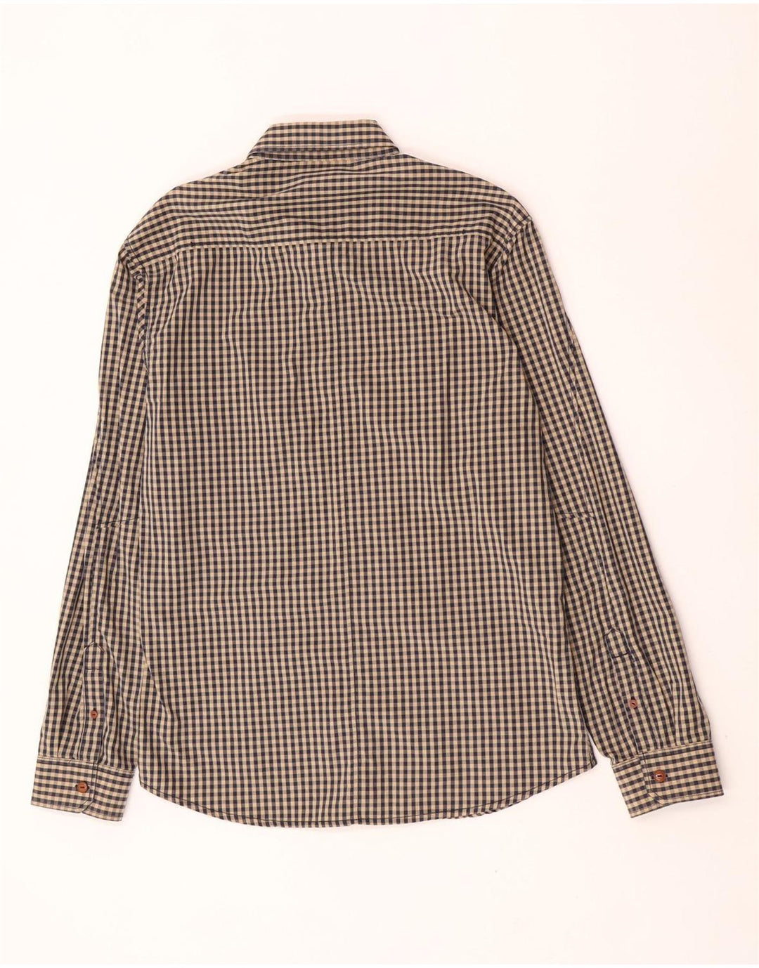 Jack & Jones Herrenhemd, großes braunes Gingham-Karomuster
