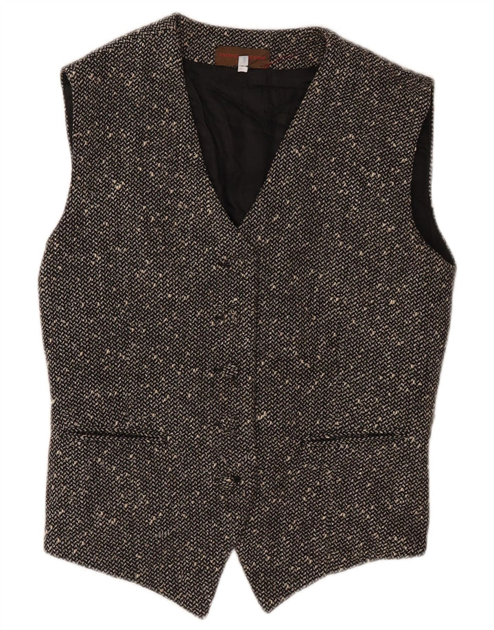 Patrizia Brenner Damen Weste IT 44 Medium Schwarz meliert
