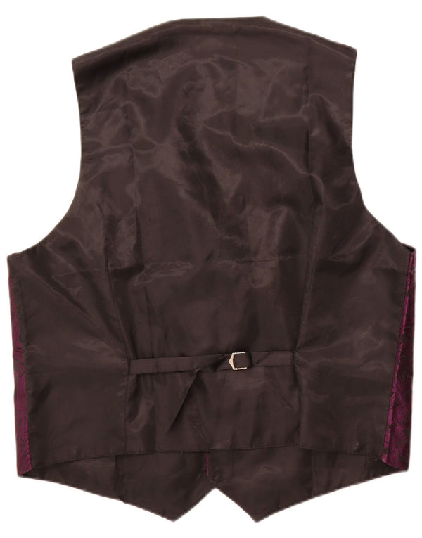 Vintage Herren Weste 2XL Lila Paisley Polyester