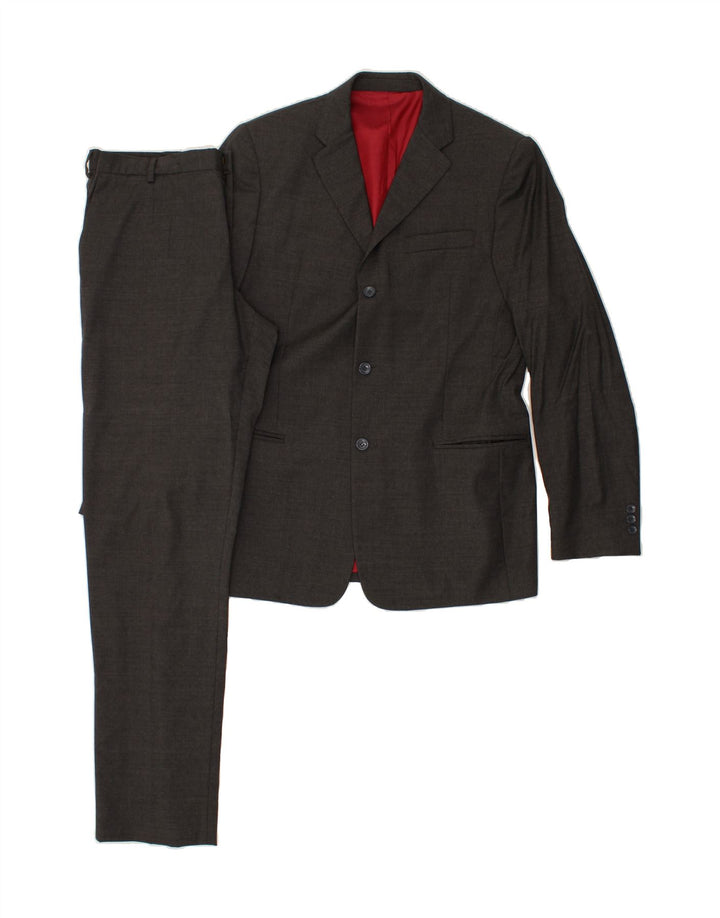 DOLCE & GABBANA 2-teiliger Herrenanzug mit 3 Knöpfen, UK 40, Größe L, W36, L34, graue Wolle