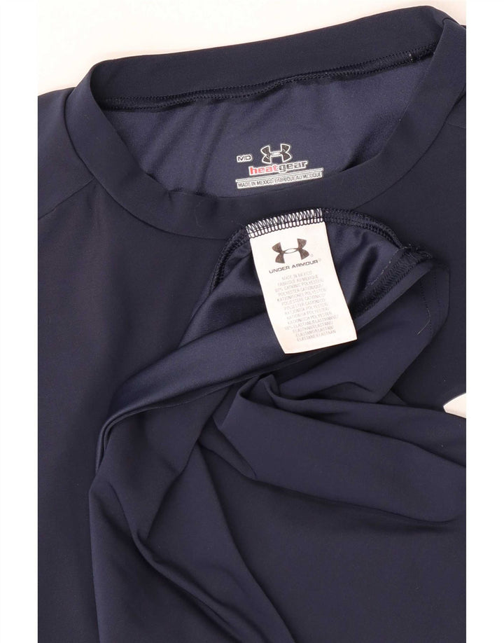 Under Armour Herren Heat Gear T-Shirt Top Medium Marineblau Polyester