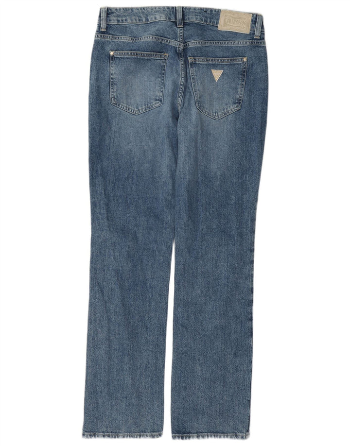 Guess Damen Straight Jeans W29 L31 Blaue Baumwolle